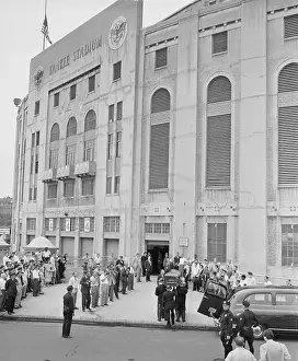 Babe Ruth's Coffin Arriving at Yankee Stadium
