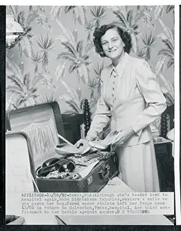 Tampa Prints: Babe Zaharias Packing Suitcase for Travel
