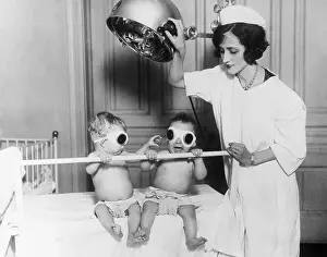 Orphan Prints: Babies Sunning with Artificial Lamps