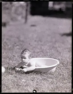 Yard Prints: Baby in a Basin
