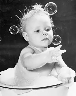 Taking A Bath Prints: Baby in Bubble Bath