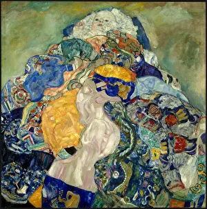 Baby (Cradle). Artist: Klimt, Gustav (1862-1918)