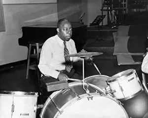 Baby Dodds Playing Drums