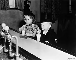 Milk Prints: Baby Leroy and Shirely Temple Drink Milk