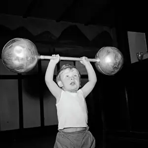 Weightlifting Prints: Baby Lifting Dumbbell