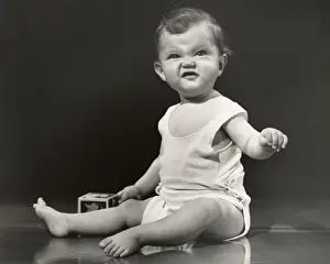 Baby making funny face