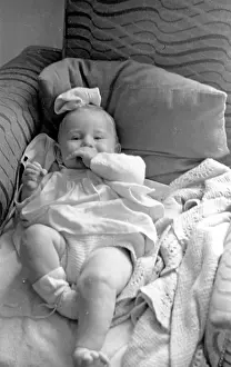 M Juv Ages Under 1 Boys Prints: Baby On Sofa