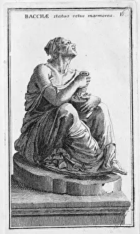 Myth Prints: Baccante, a maenad, mythical companion of the Dionysian traits as well as the historically provable cult follower