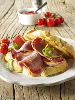 Images Dated 3rd September 2012: Bacon sandwich, bacon on white bread