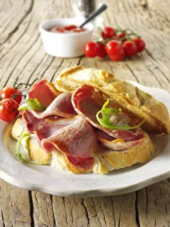 Images Dated 3rd September 2012: Bacon sandwich, bacon on white bread