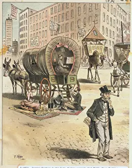 Baffled City Gentleman near Unusual Mobile Homes