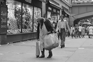Homelessness Prints: Bag Lady on the Streets of New York