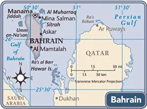 Bahrain country map