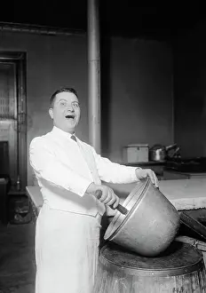 Mixing Prints: Baker Singing while Mixing Batter