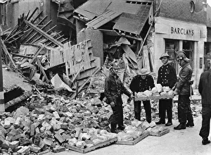 Air Raid Prints: Bakery Destroyed In London Air Raid