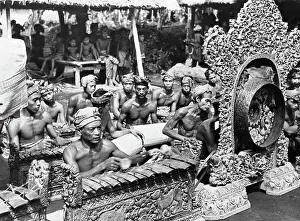 Balinese Musicians Playing Gamelan