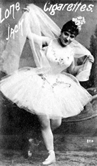 Ballerina, on Lone Jack Cigarettes tobacco card, 1887