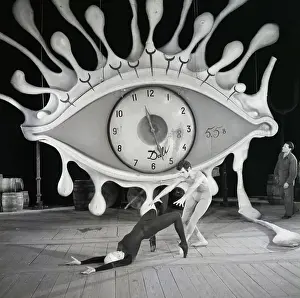 Brussels Prints: Ballerina And Partner Rehearse;Dali Clock