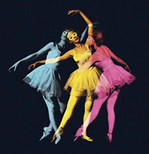 Captivating Art Illustrations Collection: Three Ballerinas