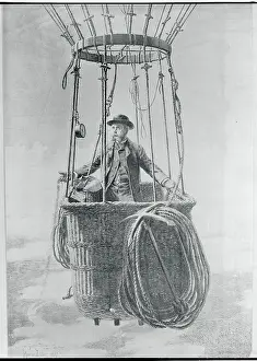 Balloonist Riding in Gondola
