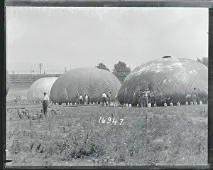 Louis Prints: Balloons Being Inflated for Race
