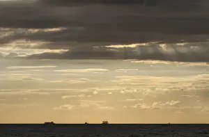 Rain Cloud Prints: Baltic Sea, Wustrow, Bay of Mecklenburg, Mecklenburg-Western Pomerania, Germany