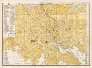 Images Dated 6th October 2017: Baltimore city map 1893