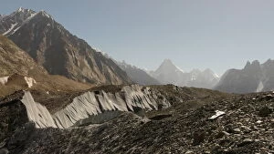 Images Dated 15th August 2009: Baltoro glacier with Gasherbrum IV in the background, Karakorum Range