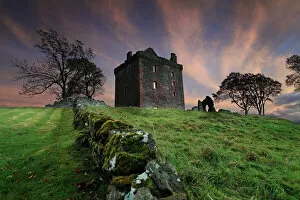 Images Dated 20th November 2011: Balvaird Castle at sunset