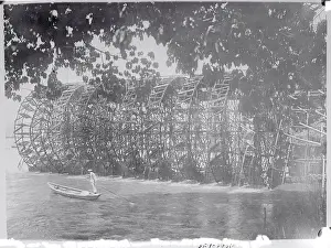 Bamboo Water Wheel and Boater