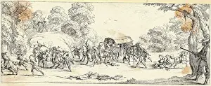 Bandits Accosting Troops