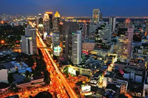 Images Dated 28th June 2012: Bangkok city night view, Thailand
