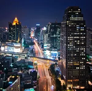 Images Dated 28th September 2012: Bangkok Cityscape Skyline