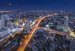 2014 Prints: Bangkok highway light trail