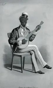 Minstrel Prints: Banjo Player In Minstrel Show