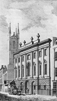 Prints of 1761: Exterior of the Bank of England and St Christophers Church in London. Original Artist: By J Green afters Wale (Photo by Hulton Archive/Getty Images) Heritage Images Prints: Bank Of England