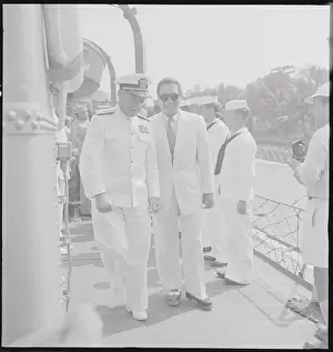 Bao Dai and Russell Berkey Touring Destroyers