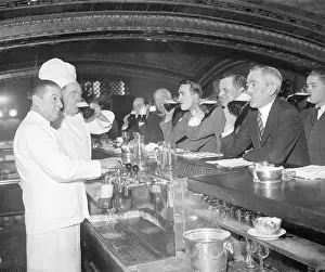 Bar Customers Drinking Beer