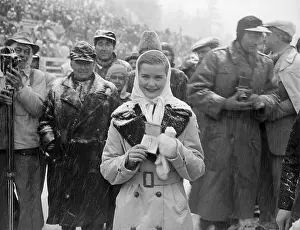 Skating Prints: Barbara Ann Scott Accepting Gold Medal