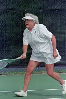 Barbara Bush Playing Tennis