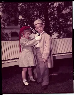 Barbara Eisenhower Adjusting Dwight Eisenhower II's Bow Tie