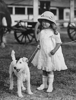 Barbara Hutton as Child Walking Dog