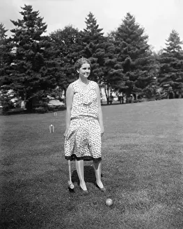 Barbara Hutton Playing Croquet