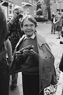 Corn Prints: Barbara McClintock Holding Ear of Corn