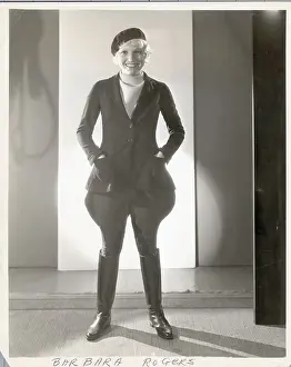 Outfit Prints: Barbara Rogers Wearing A Riding Habit