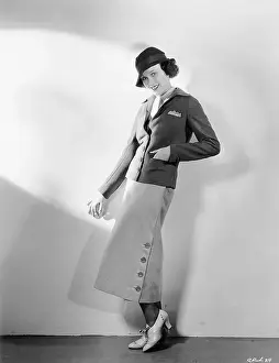 Button Prints: Barbara Weeks Posed In Sport Suit