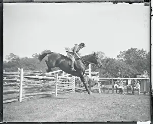 Locust Valley Prints: Barbara West Riding Horse at Special Event