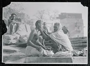 Barber Shaving a Man