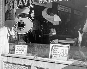 File 2460 Prints: Barber Shop Window