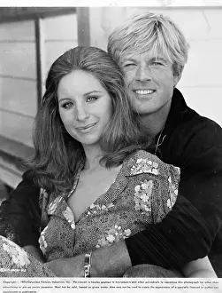 Prints of NEW YORK, NY - CIRCA 1973: Barbra Streisand and Robert Redford circa 1973 in New York City. (Photo by Images/Getty Images) Robert Redford: Classic Hollywood Elegance: Barbra Streisand and Robert Redford